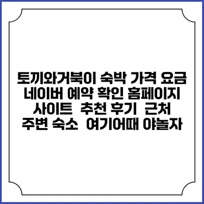 토끼와거북이 숙박 가격 요금 | 네이버 예약 확인 홈페이지 사이트 | 추천 후기 | 근처 주변 숙소 | 여기어때 야놀자
