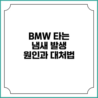 BMW 타는 냄새 발생 원인과 대처법