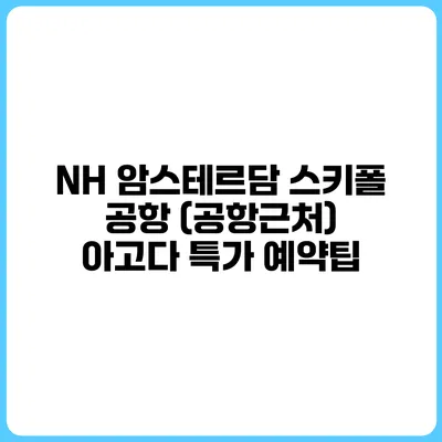 NH 암스테르담 스키폴 공항 (공항근처) 아고다 특가 예약팁