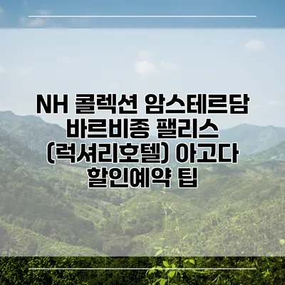 NH 콜렉션 암스테르담 바르비종 팰리스 (럭셔리호텔) 아고다 할인예약 팁