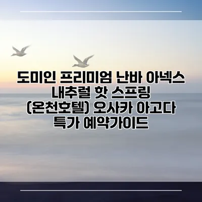 도미인 프리미엄 난바 아넥스 내추럴 핫 스프링 (온천호텔) 오사카 아고다 특가 예약가이드