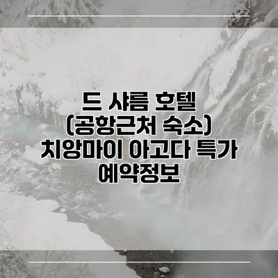드 샤름 호텔 (공항근처 숙소) 치앙마이 아고다 특가 예약정보