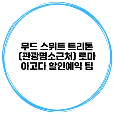 무드 스위트 트리톤 (관광명소근처) 로마 아고다 할인예약 팁