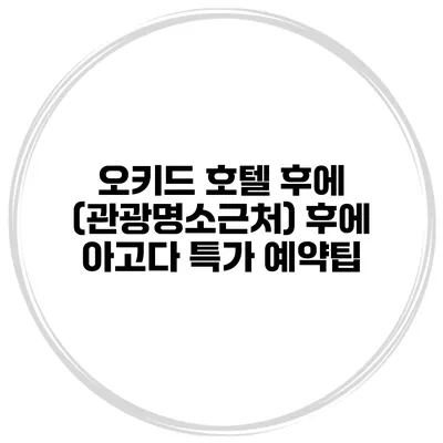 오키드 호텔 후에 (관광명소근처) 후에 아고다 특가 예약팁