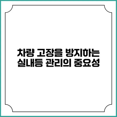 차량 고장을 방지하는 실내등 관리의 중요성