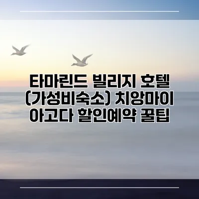 타마린드 빌리지 호텔 (가성비숙소) 치앙마이 아고다 할인예약 꿀팁