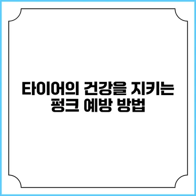 타이어의 건강을 지키는 펑크 예방 방법