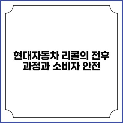 현대자동차 리콜의 전후 과정과 소비자 안전